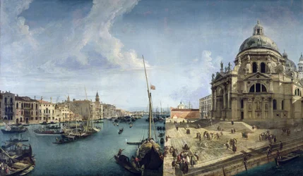 Eingang zum Canal Grande und Santa Maria della Salute, Venedig